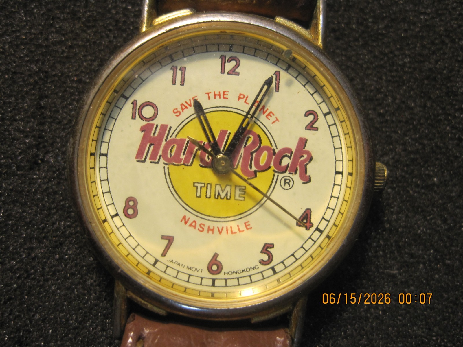 Vintage Hard Rock Cafe NASHVILLE Wrist Watch Leather Strap