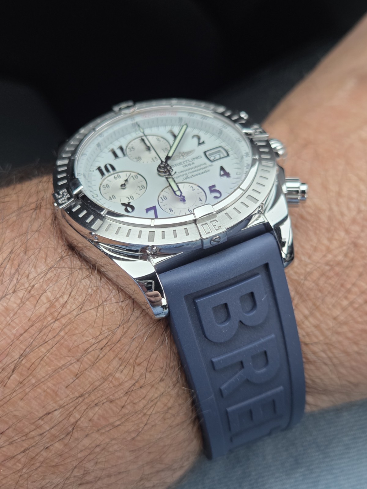 A.D. papers BREITLING Chronomat EVOLUTION A13356 watch STRAP leather rubber OEM