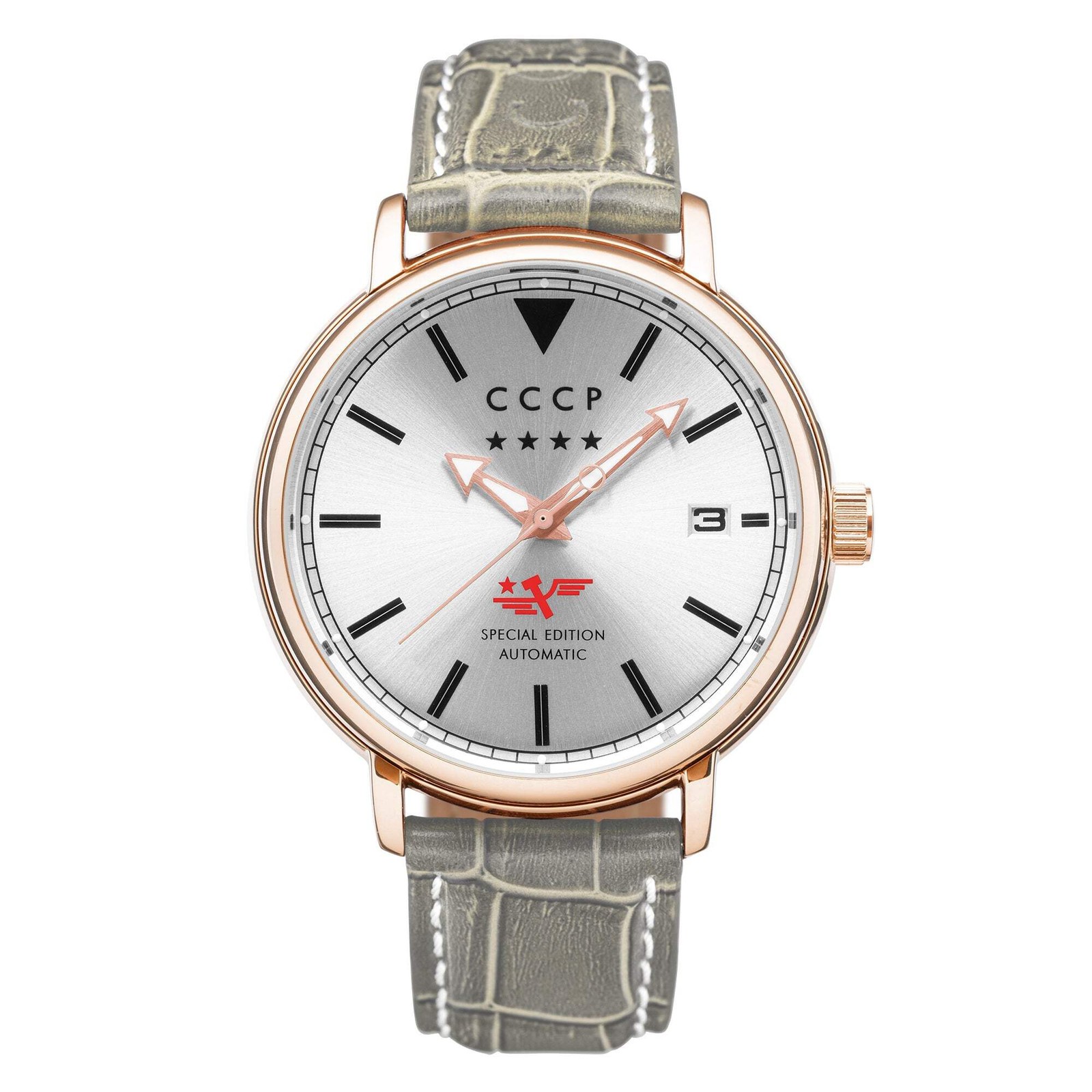 Heritage Automatic Limited Edition Silver Dial / Genuine Leather Strap Silver Di