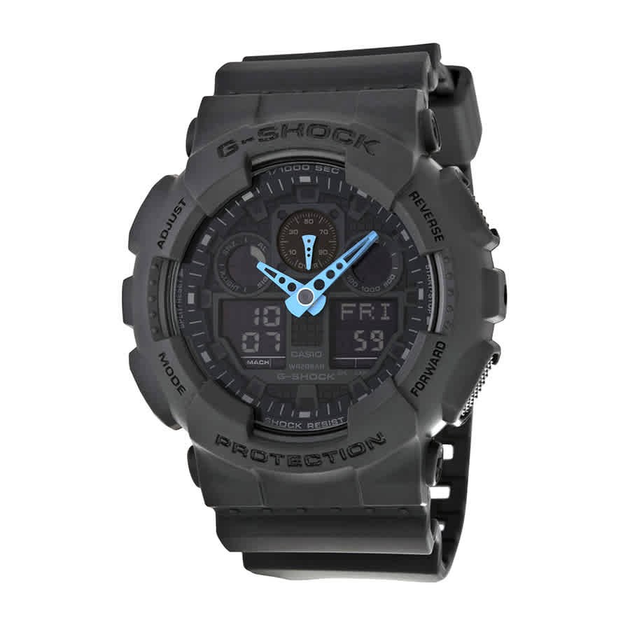 Casio G Shock Grey Digital Dial Resin Men’s Watch GA100C-8ACR