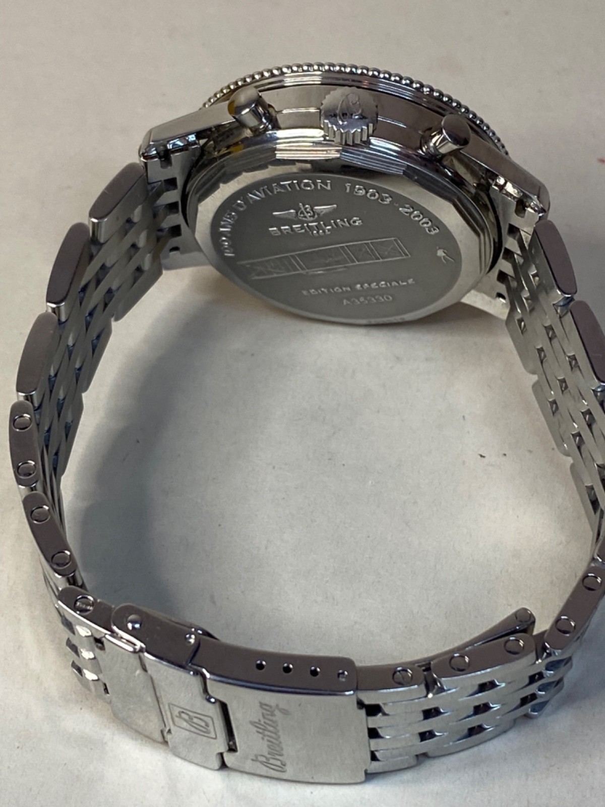 PAPERS Breitling Navitimer Montbrillant BLACK Steel 42mm A35330 Watch BOX MINT