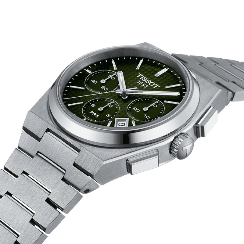 New Tissot PRX Automatic Chronograph Green Dial Men’s Watch T1374271109100