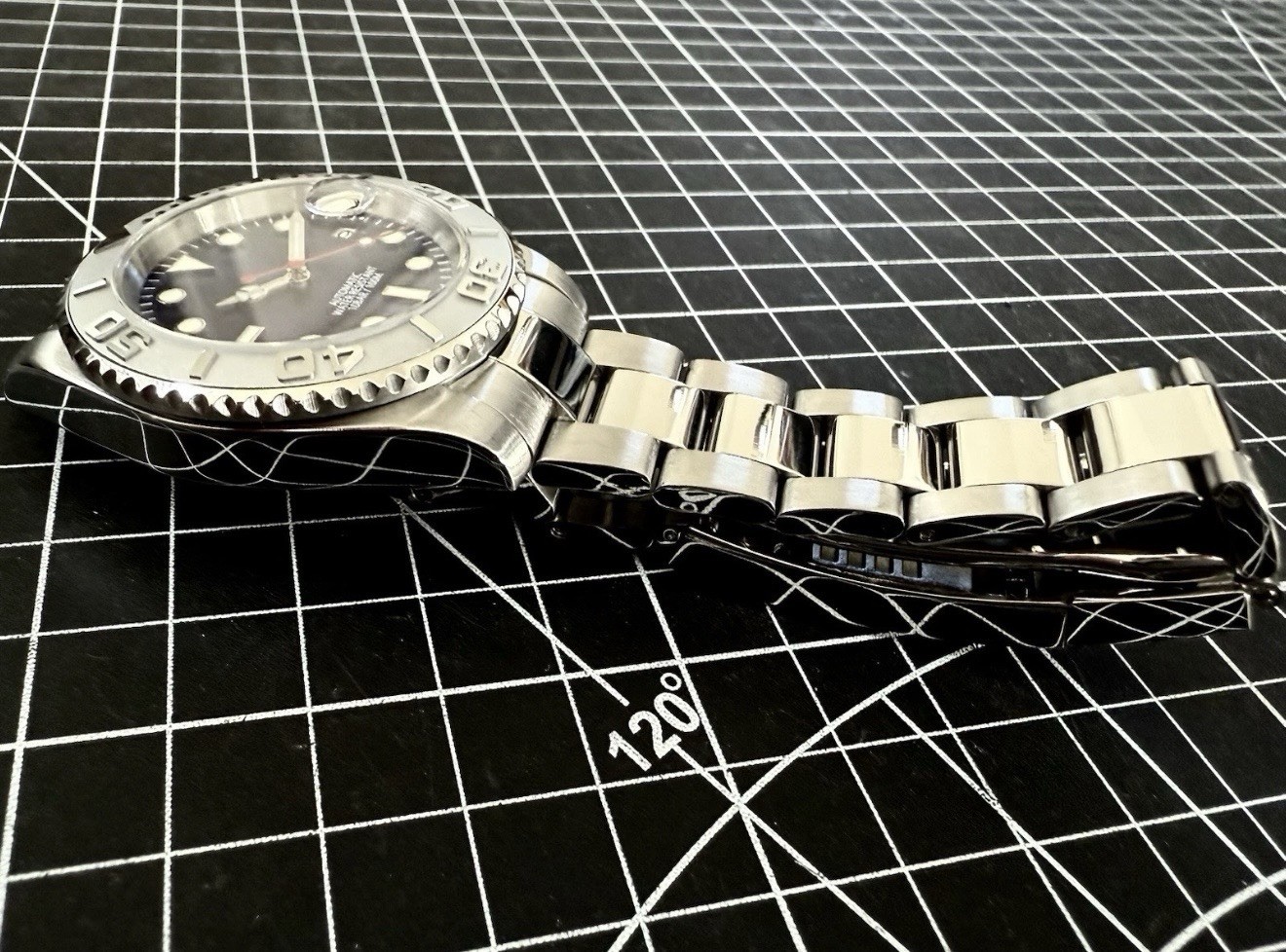 Custom 40mm “YM” Blue Dial Style Diver Mod Watch w/NH35 Automatic