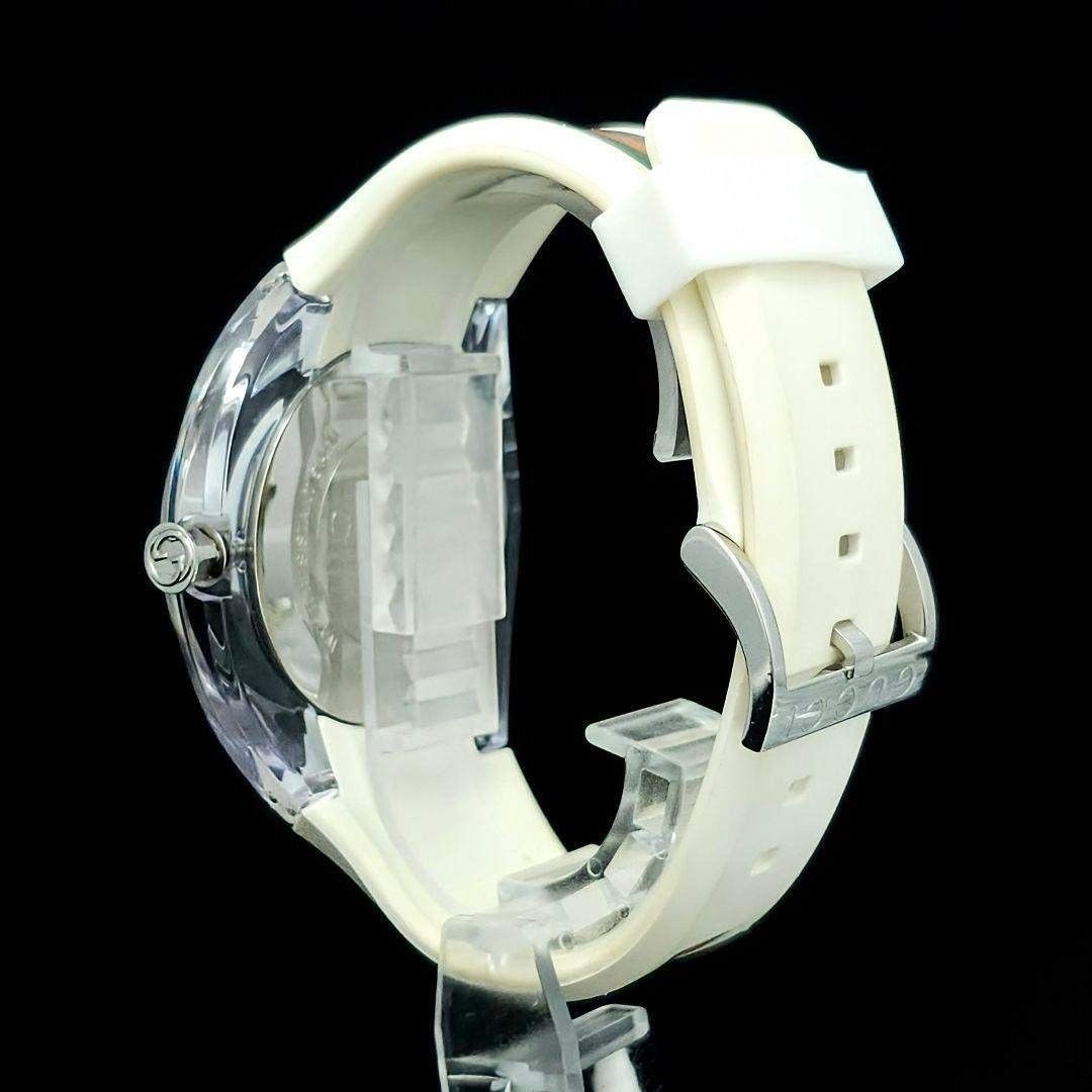 GUCCI Sync 137.1 White Dial Quartz Date Rubber Unisex Watch Swiss Made