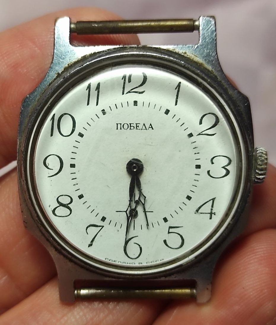 Vintage Pobeda Soviet Mechanical Watch, Made in USSR Wristwatch, Retro Classic