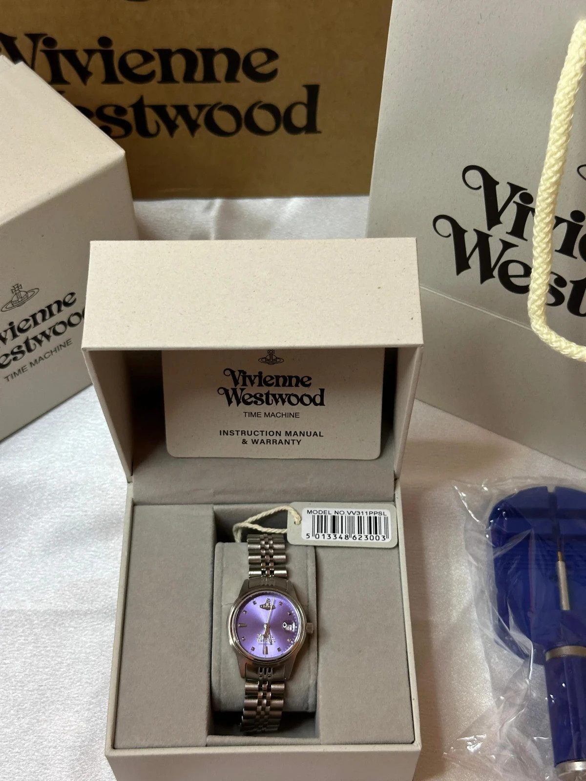 Camberwell Vivienne Westwood Watch In Stainless Steel Purple-Silver