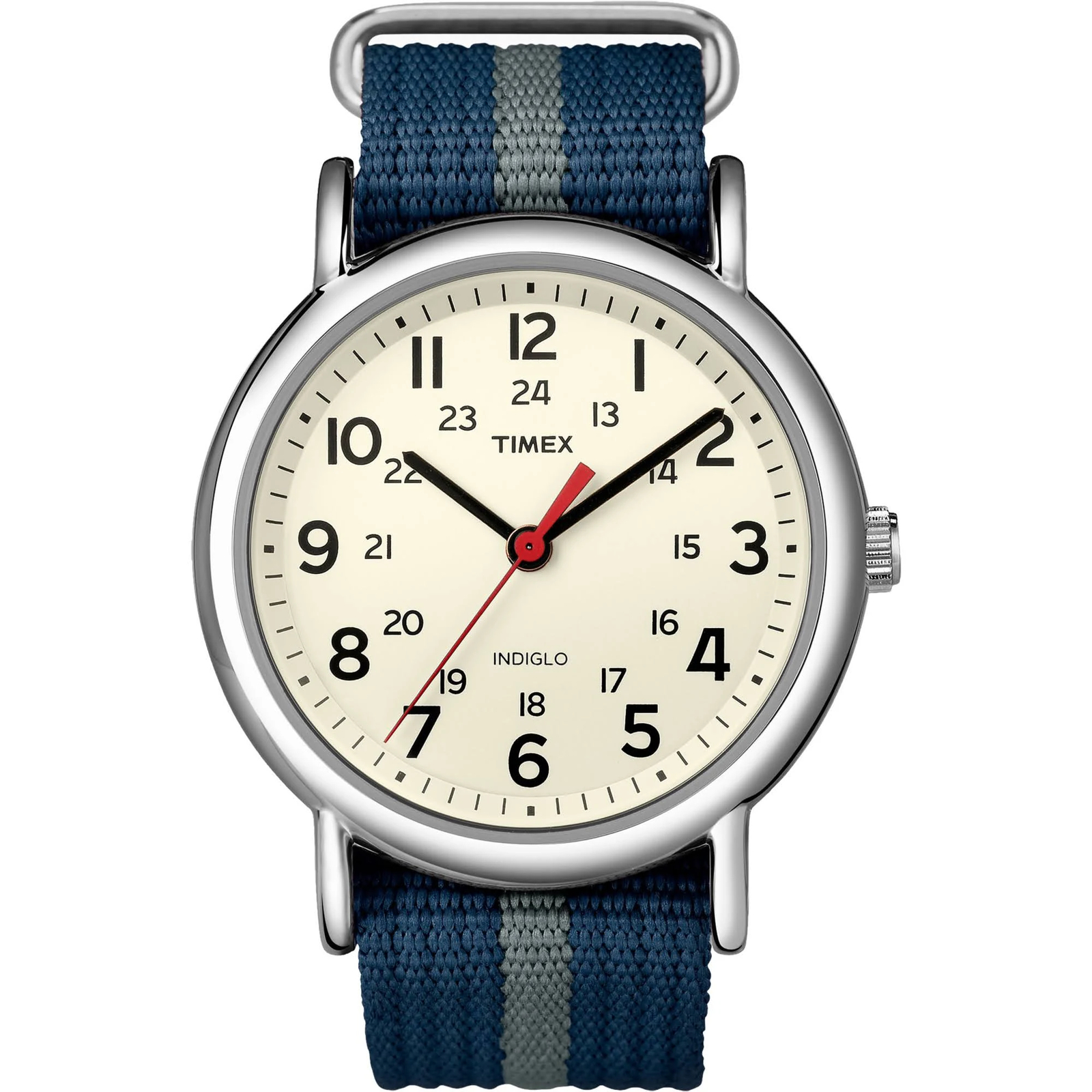 Timex T2N654 Men’s Weekender Navy/Gray Nylon Strap Watch