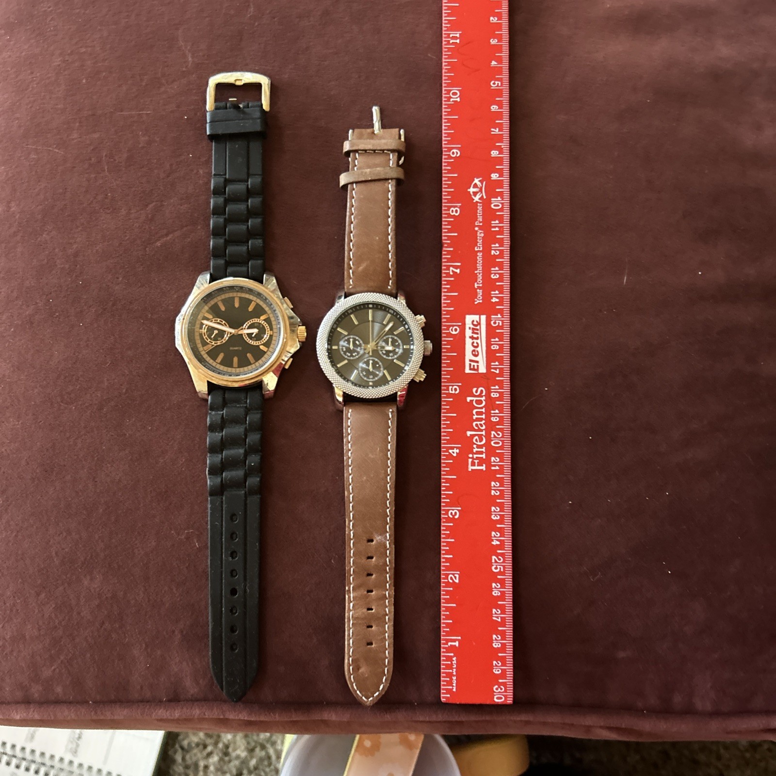 2 Aldo Men’s Watches Rubber Band And Leather Band