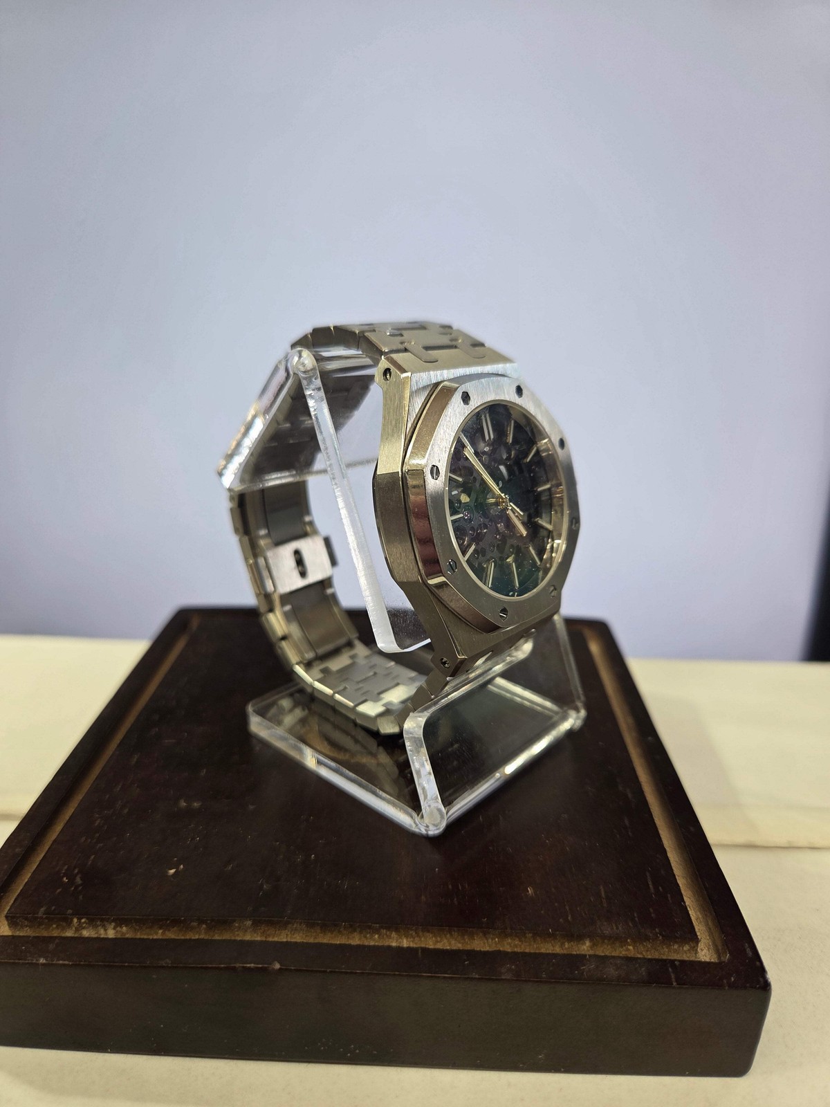 Hand-Assembled Custom Silver Silver Skeleton Timepiece by Fr. Gregory Vance
