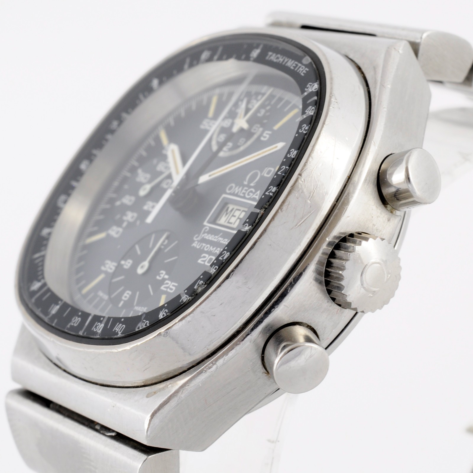 NO TARIFFS OMEGA SPEEDMASTER AUTOMATIC CHRONOGRAPH GENTS WATCH METAL BRACELET