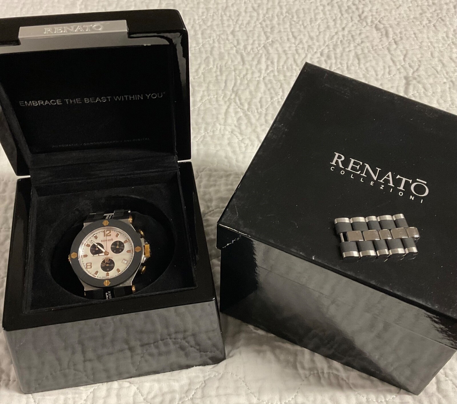 Renato Wildebeast Rubber Integration White MOP Dial