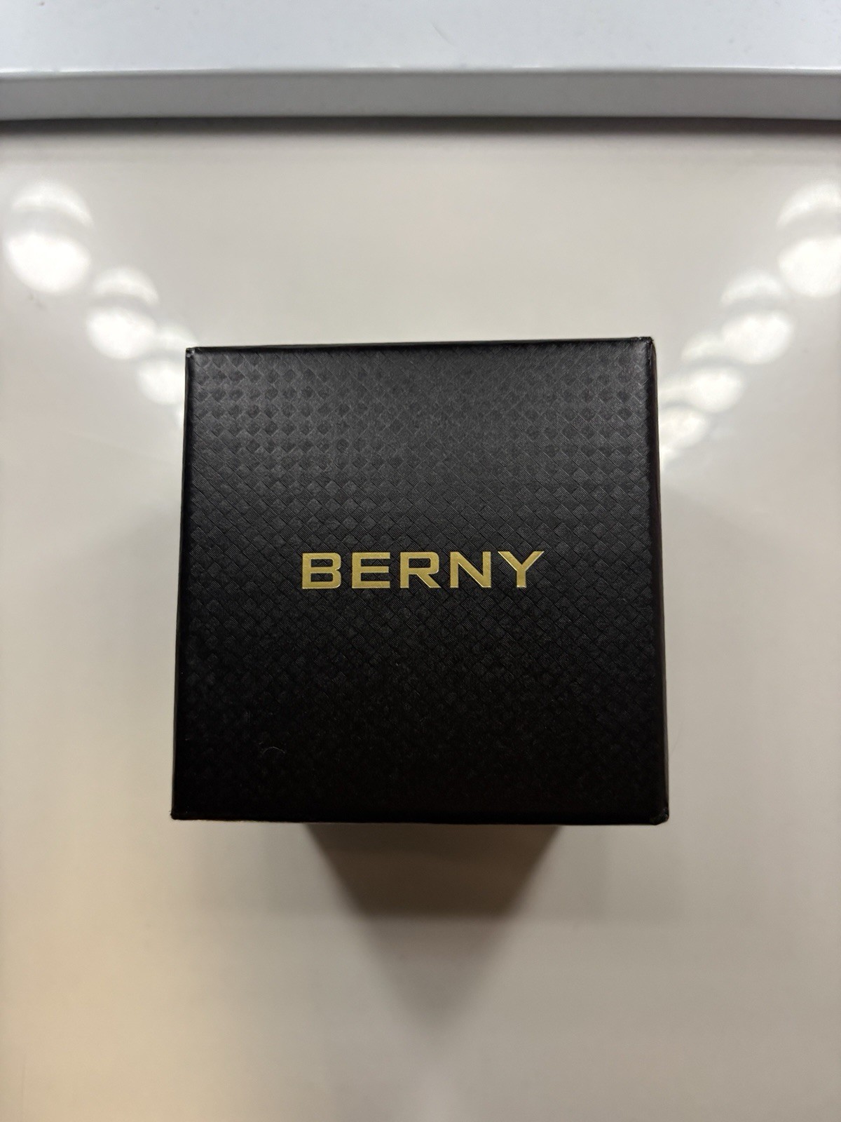 BERNY Automatic Diver Watch 200m 44mm Black Dial Rubber Strap Date W/ Box
