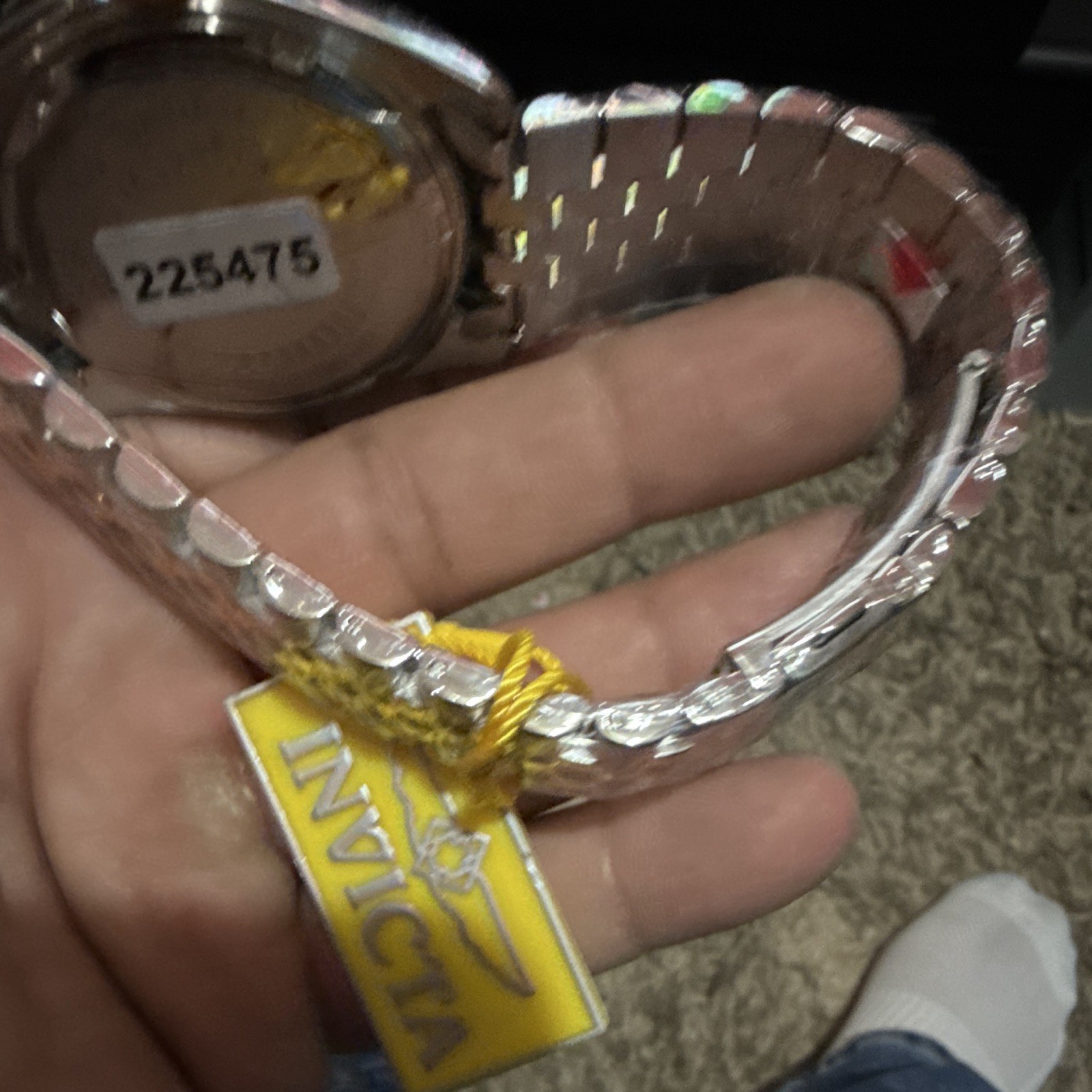 Invicta Men’s Silver Dial Two-Tone Bracelet Fluted Bezel Quartz 50m 40-43.9mm