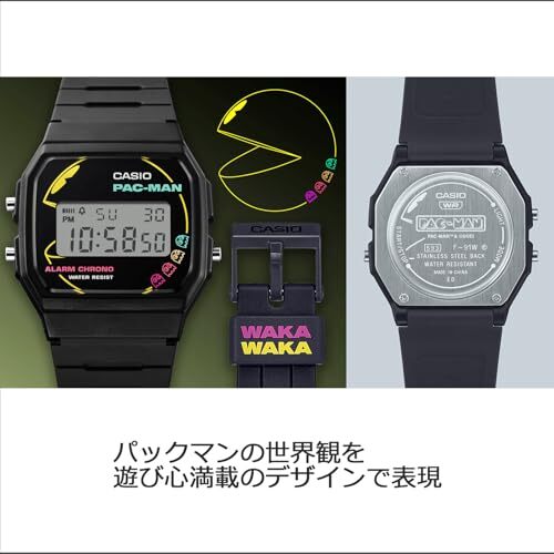 Casio watch PAC-MAN Collaboration Model F-91WPC-1AJR Men’s Black Pacman Pac