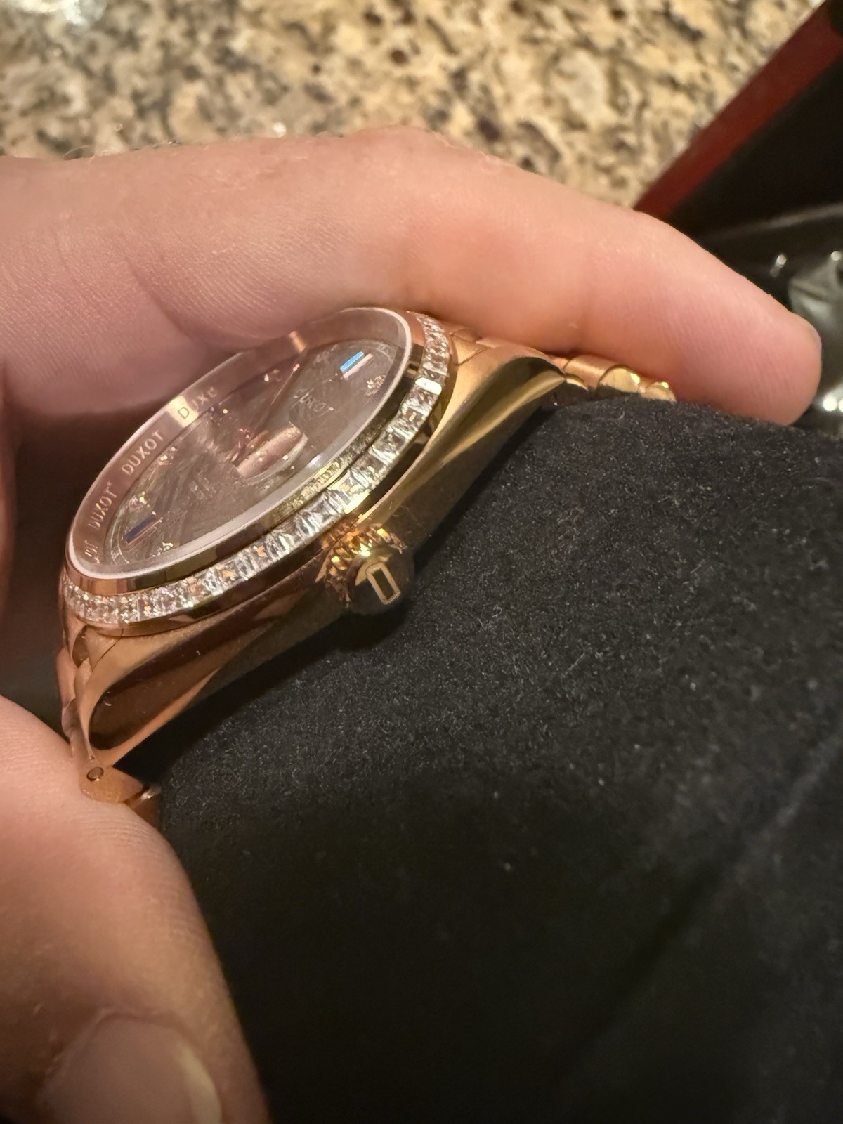 Duxot SERENATA AUTOMATIC LIMITED EDITION Rose Gold Coloured Meteorite DX-2058-BB