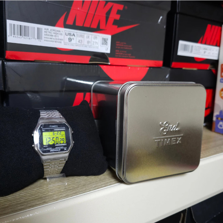 Timex x END. T80 Everyday Watch Silver Digital Retro Limited Edition