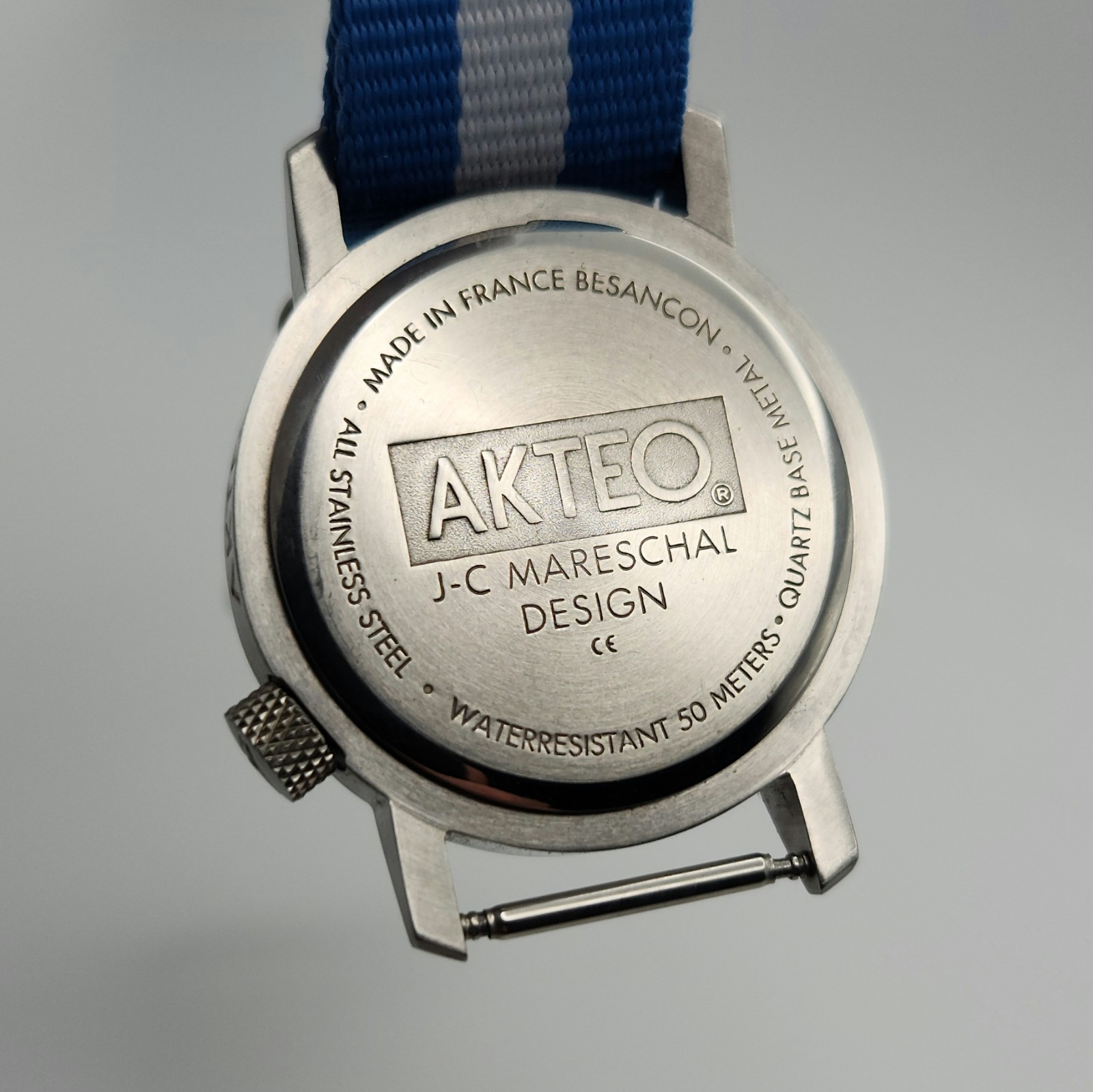 Akteo Roulette Men’s Silver Tone Quartz Watch Made in France