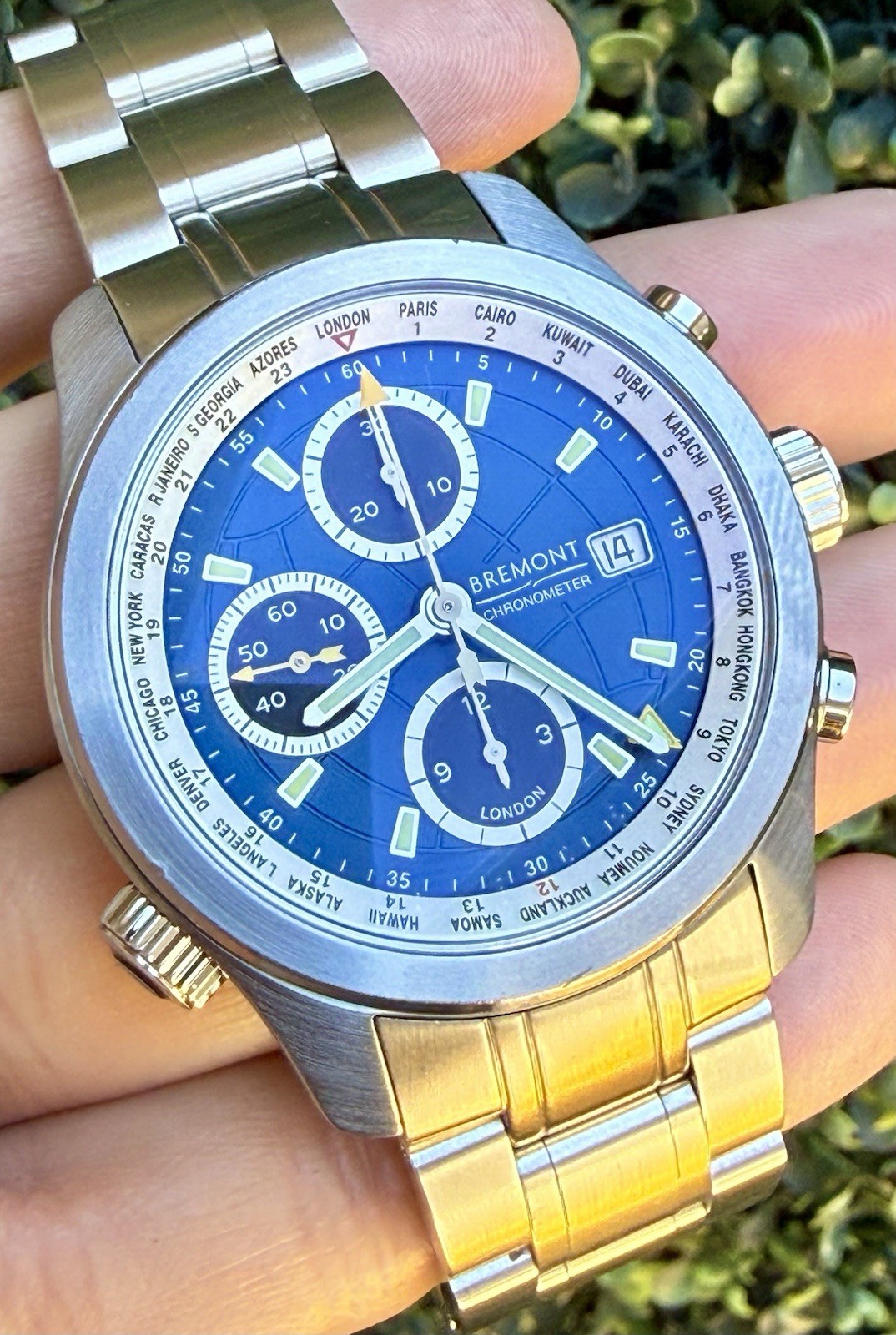 Bremont Blue Dial World Timer ALT1-WT-BL Full Set w/ Extra Straps 43mm Chrono