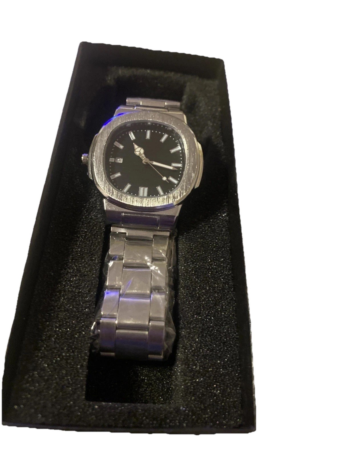 Men’s Quartz Watch Stainless Steel Bracelet Simple Wristwatch Round Dial New