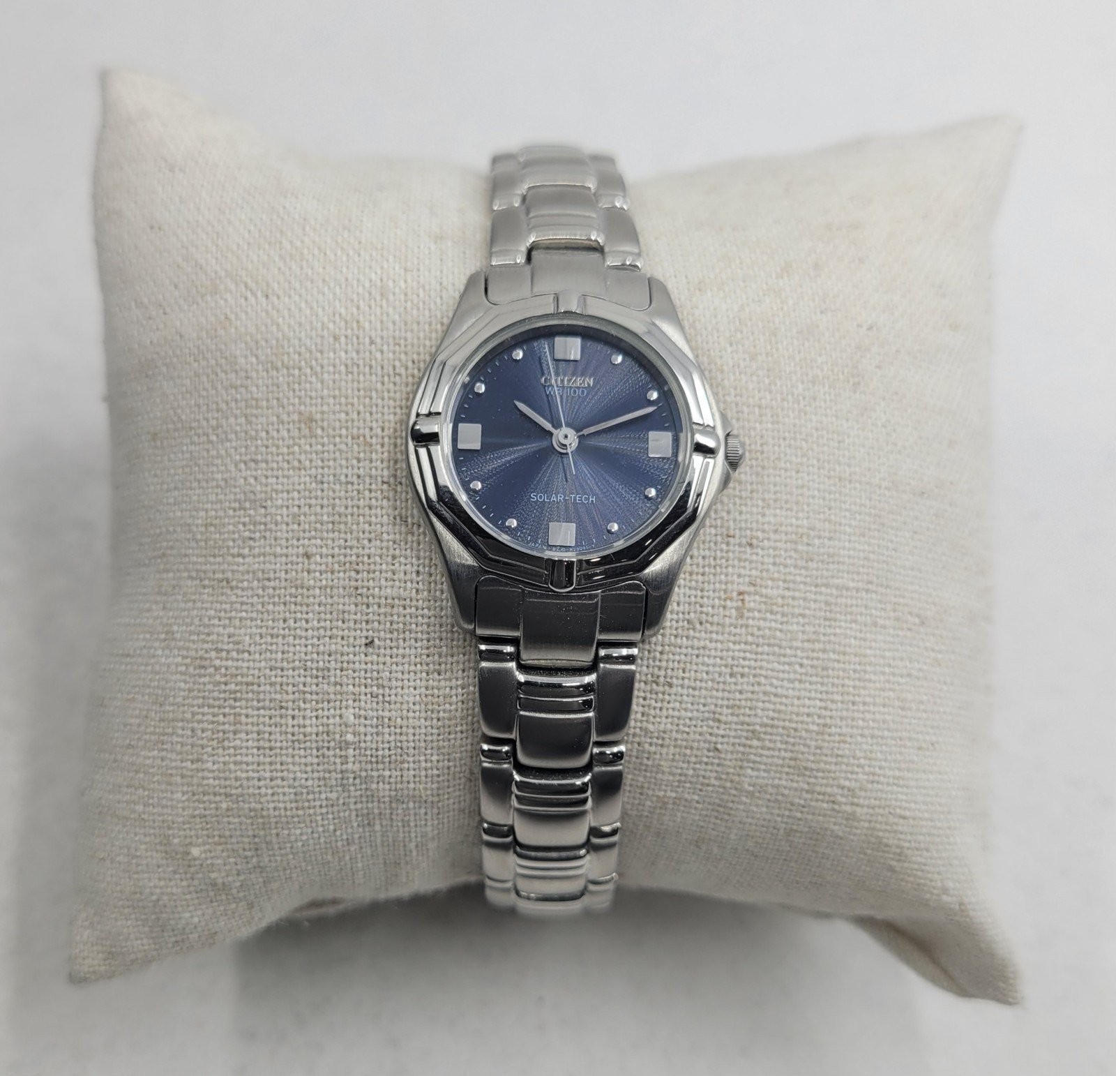 Citizen Eco-Drive 26mm Blue Sunray Dial Stainless Steel Ladies Watch EP8060-55L