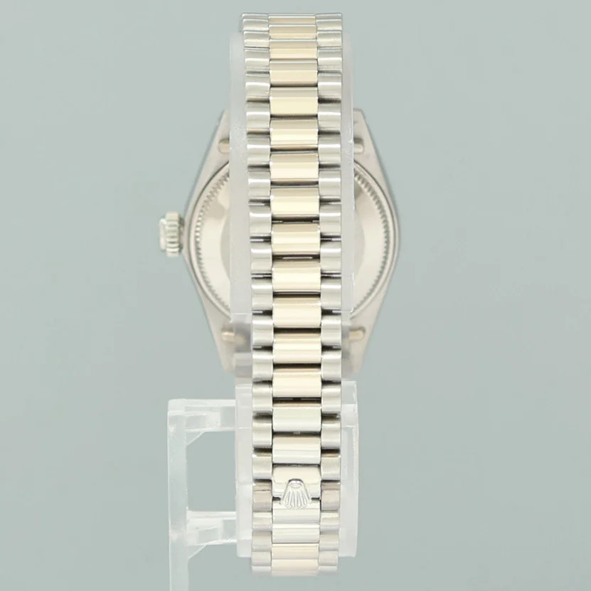 PAPERS Ladies Rolex DateJust Silver Sigma President 26mm 6917 White Gold Watch