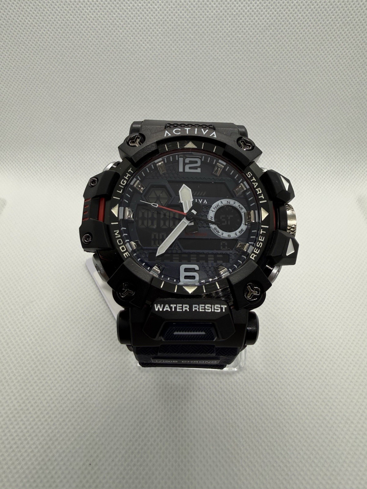 Activa by Invicta (ACW8072-005) 49mm Men’s Sport Watch (Black/Red/Blue) – NEW