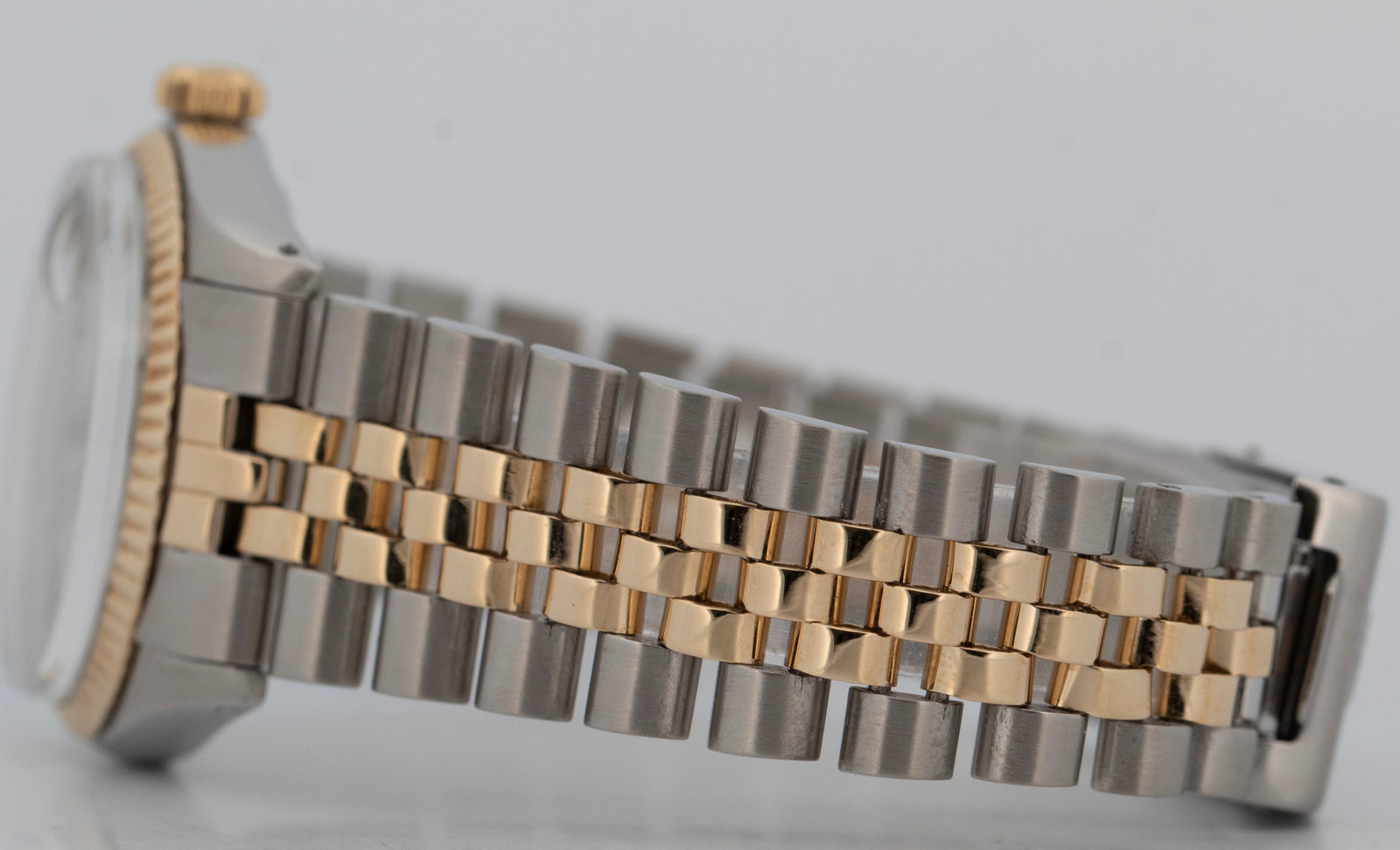 Rolex Oyster Perpetual Date SILVER Two-Tone Gold Stainless Steel 34mm 1500 Watch
