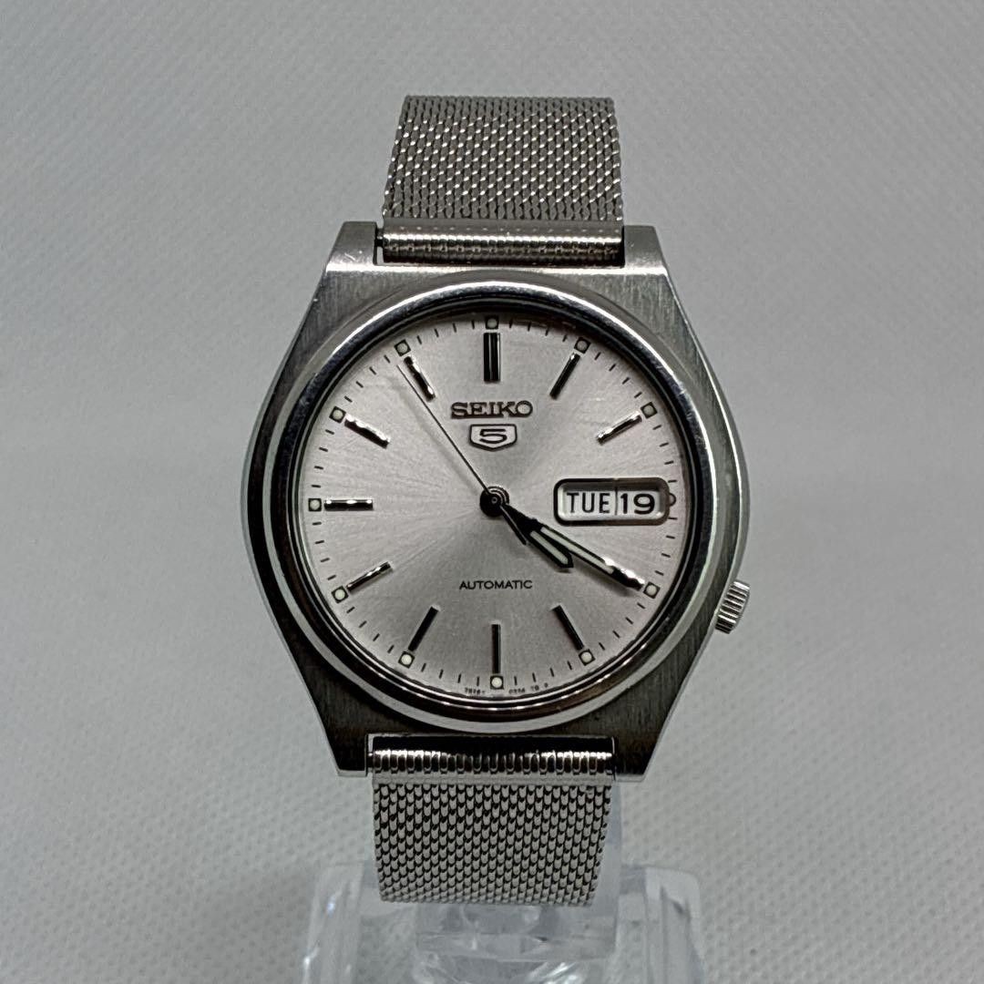 Excellent condition working Seiko 5 men’s wristwatch vintage automatic skeleton