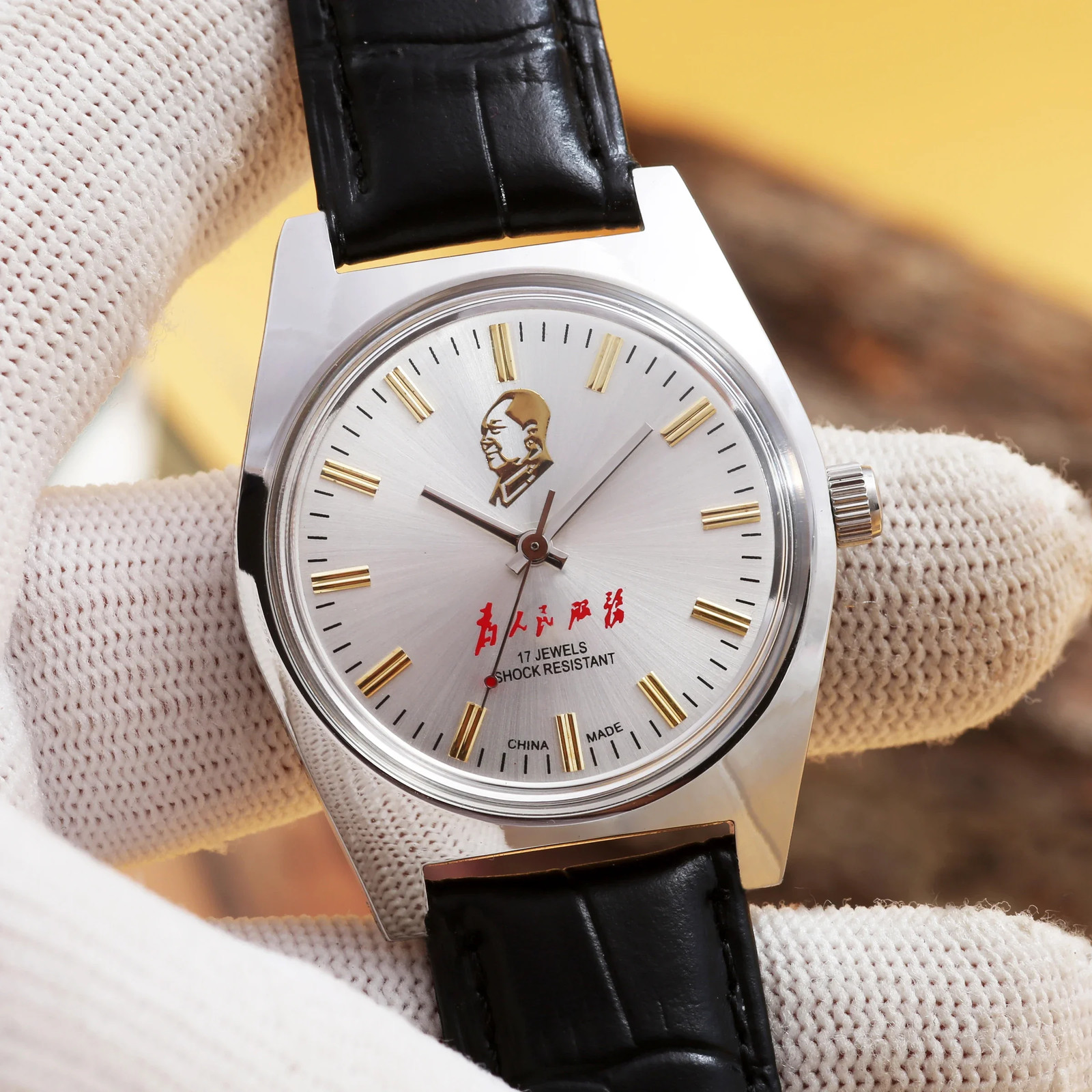 7120 Hand-Wind Mechanical Watch Men 36mm Retro Business Timepiece Classic Simple