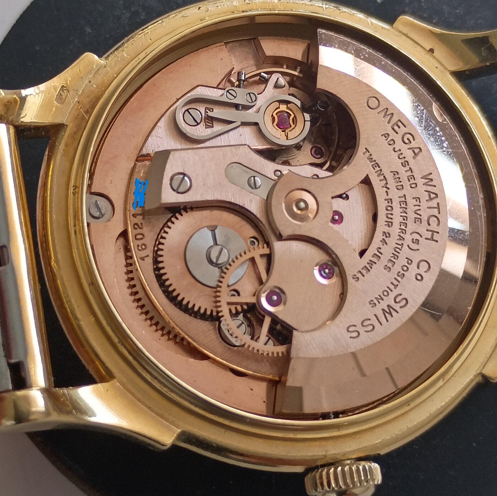DELUXE 18k Solid Gold OMEGA Constellation Bracelet Automatic Vintage Mens Watch