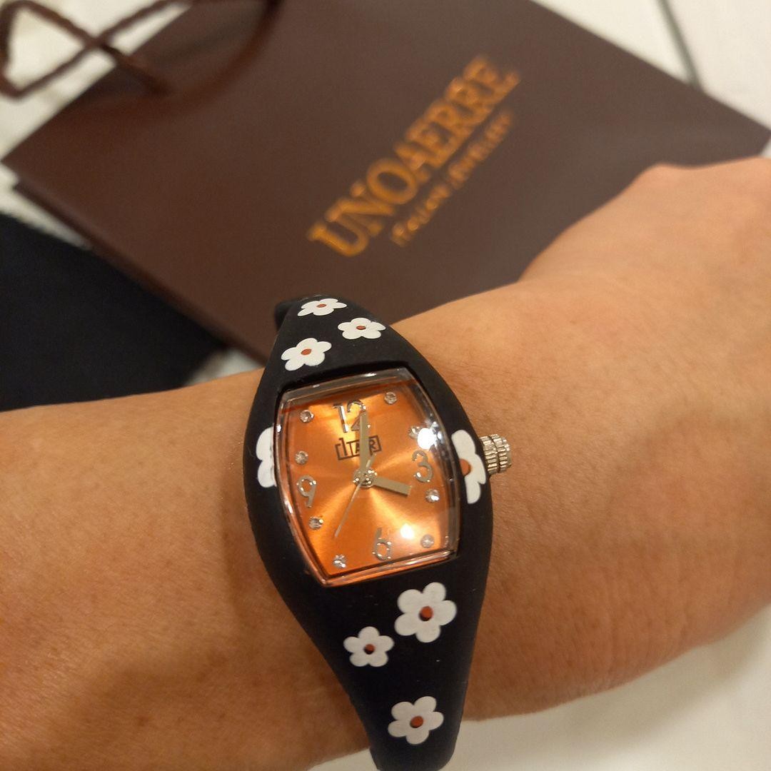 UNOAFERRE 1AR Easy Watch Floral Pattern Analog Quartz Watch
