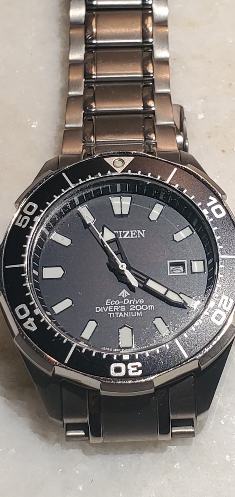 Citizen Promaster Eco-Drive Titanium Diver 200m Black Dial Date Men’s Watch