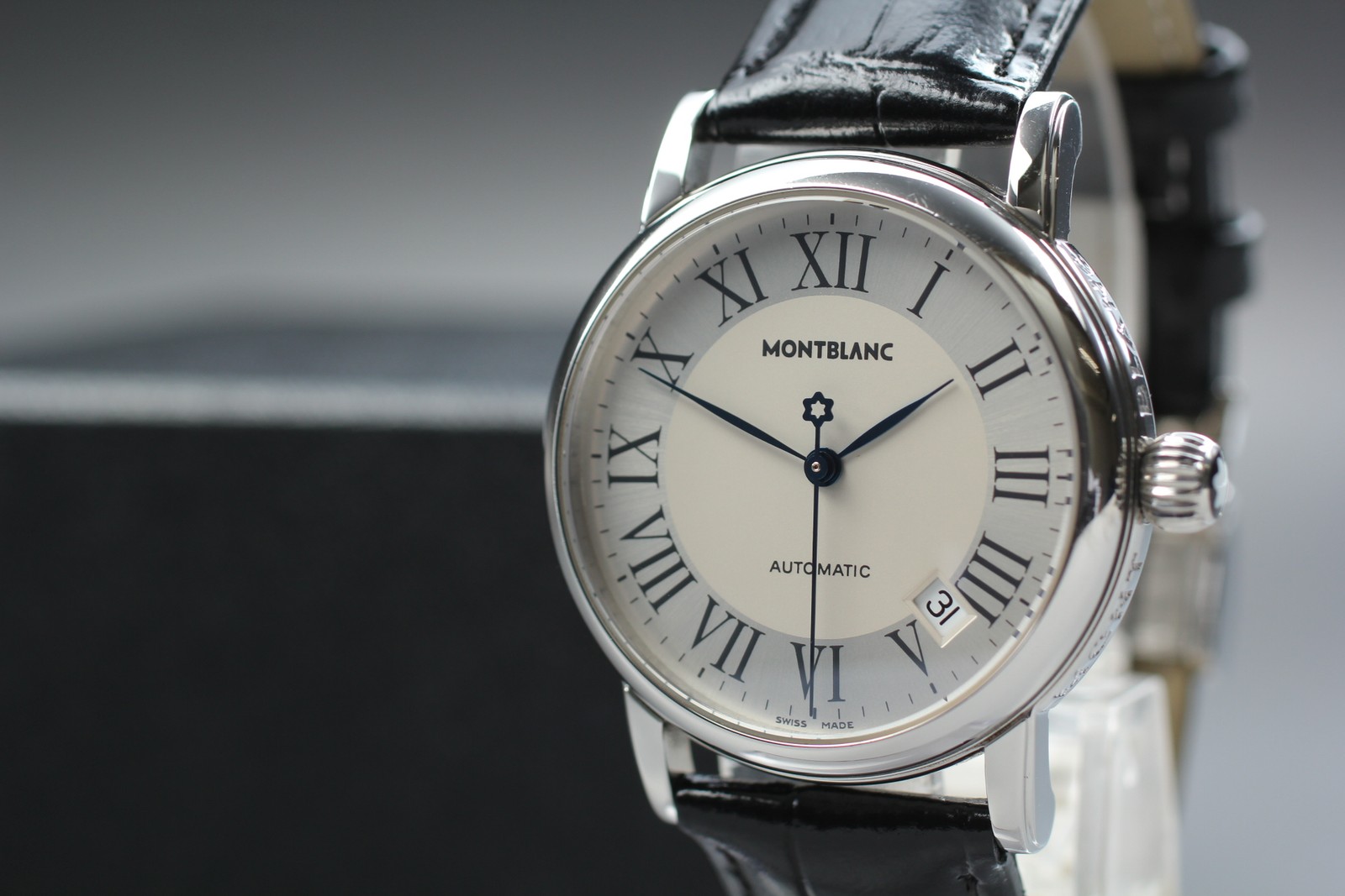 [N MINT] MONTBLANC MEISTERSTUCK 7042 Automatic Date 21J Roman Men’s Swiss Watch