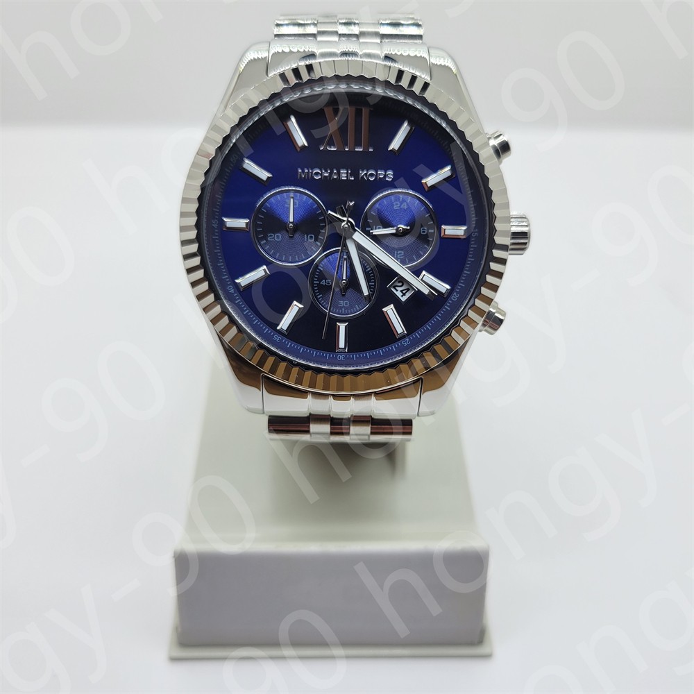 Michael Kors MK8280 Lexington Chronograph Navy Dial Stainless Steel Men’s Watch