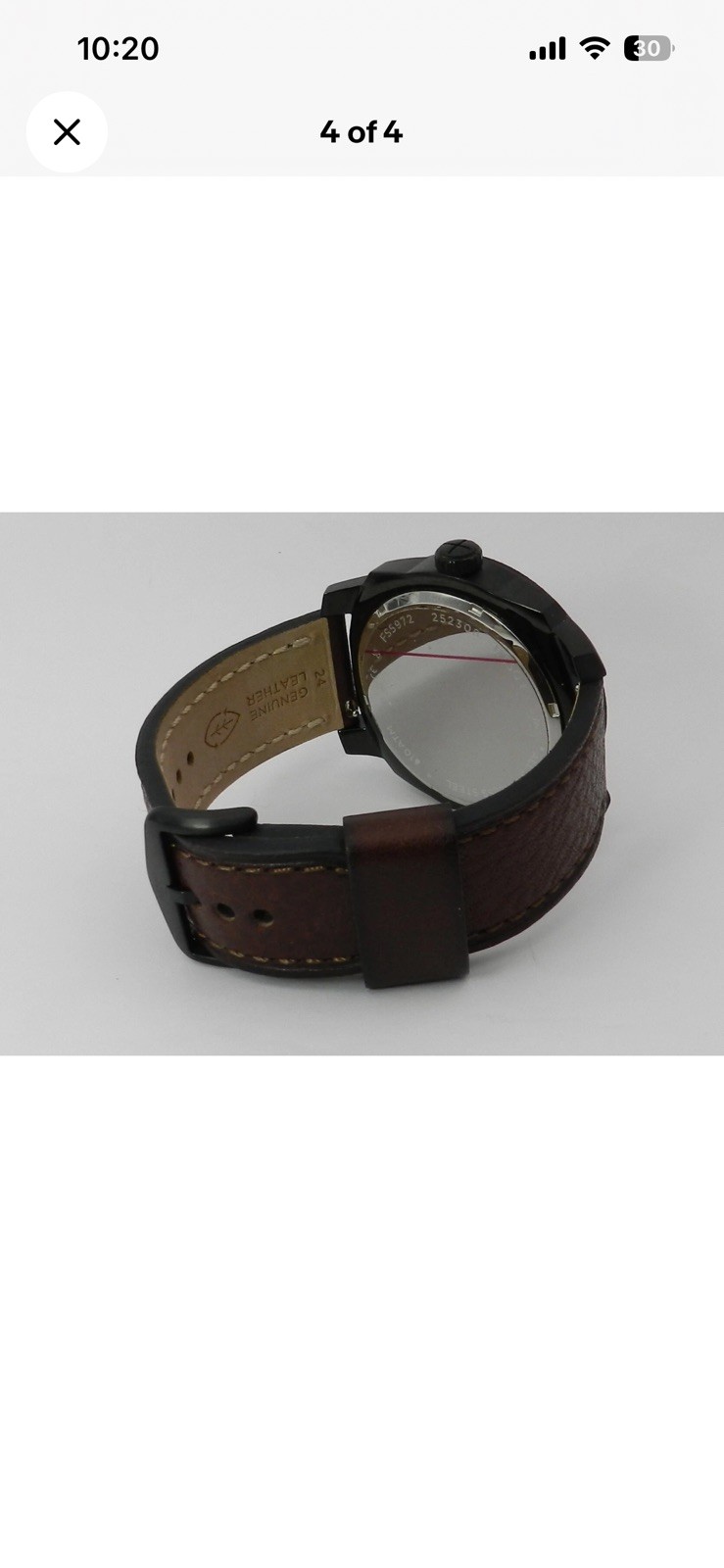 Fossil Machine Leather Strap Watch, 49mm