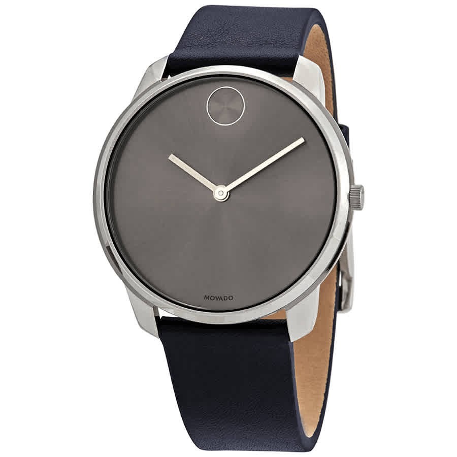 Movado Bold Quartz Grey Dial Blue Leather Men’s Watch 3600586
