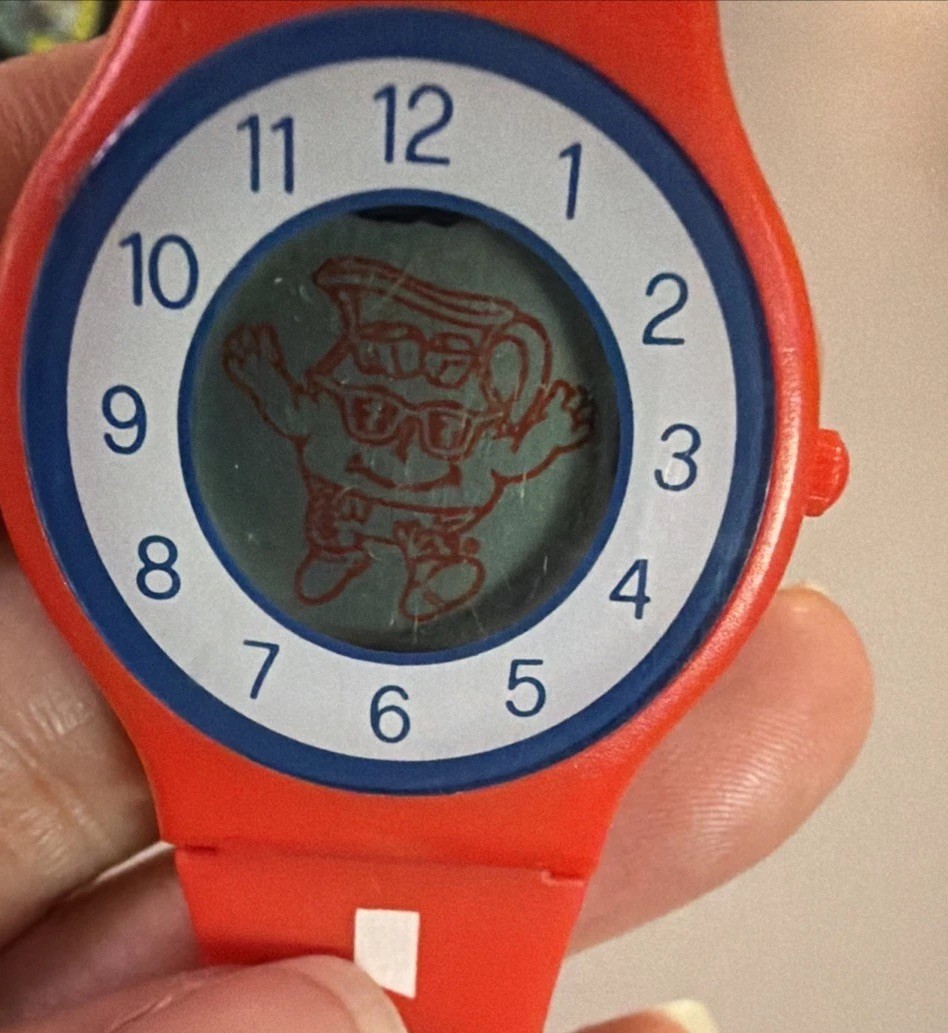 VINTAGE KOOL-AID ADULT RED DIGITAL WATCH KOOL-AID MAN FACE UNTESTED UNUSED