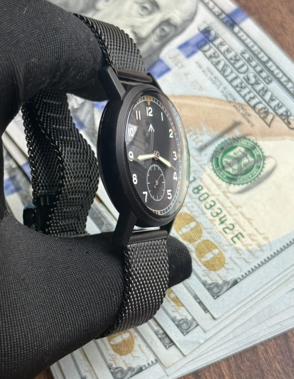 Pobeda Pilot Soviet Mechanical Black Dial Vintage Watch Zim 1990s Russian Men’s