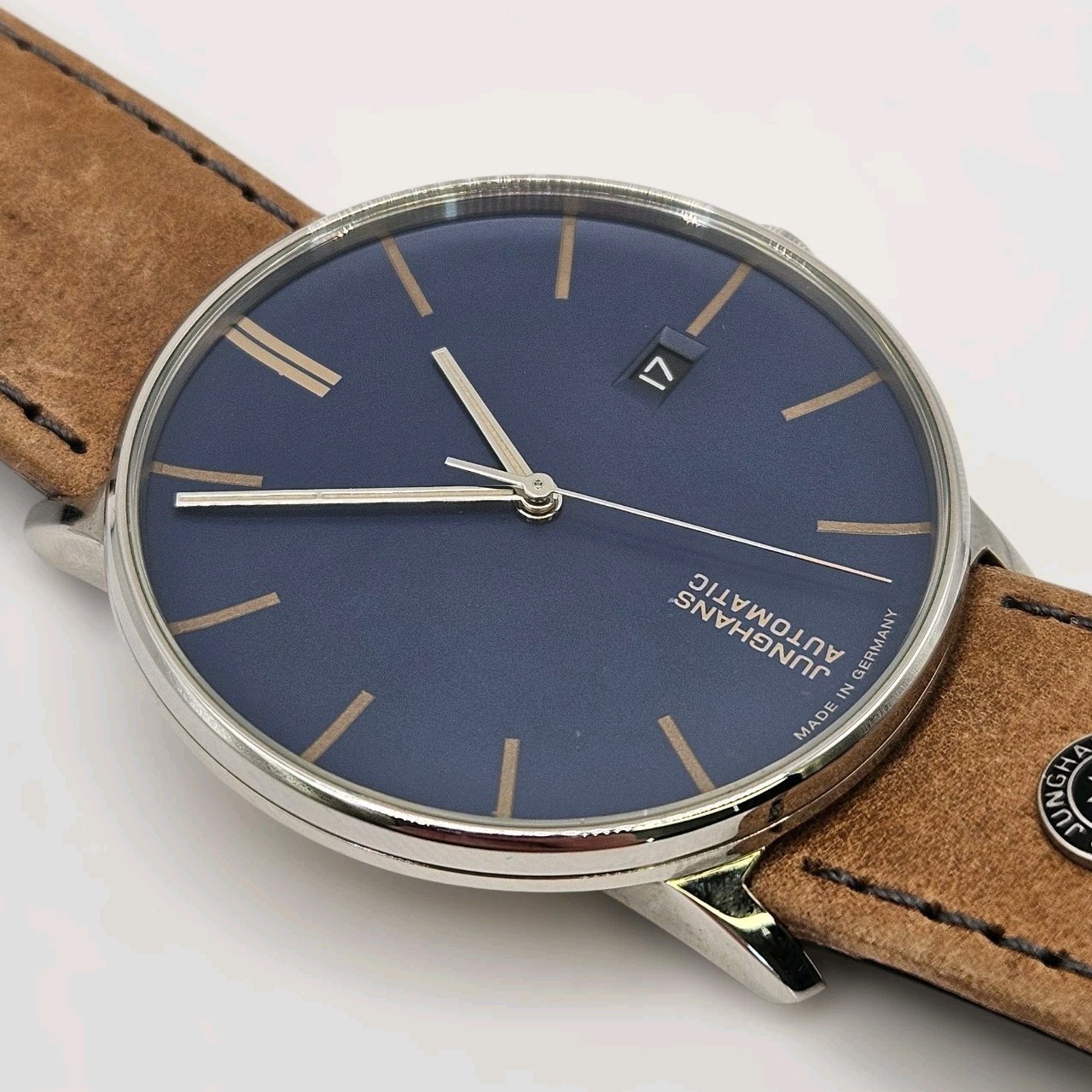 ​Junghans Form A Automatic Watch Blue Bauhaus Dial German Mechanical 27/4239.00