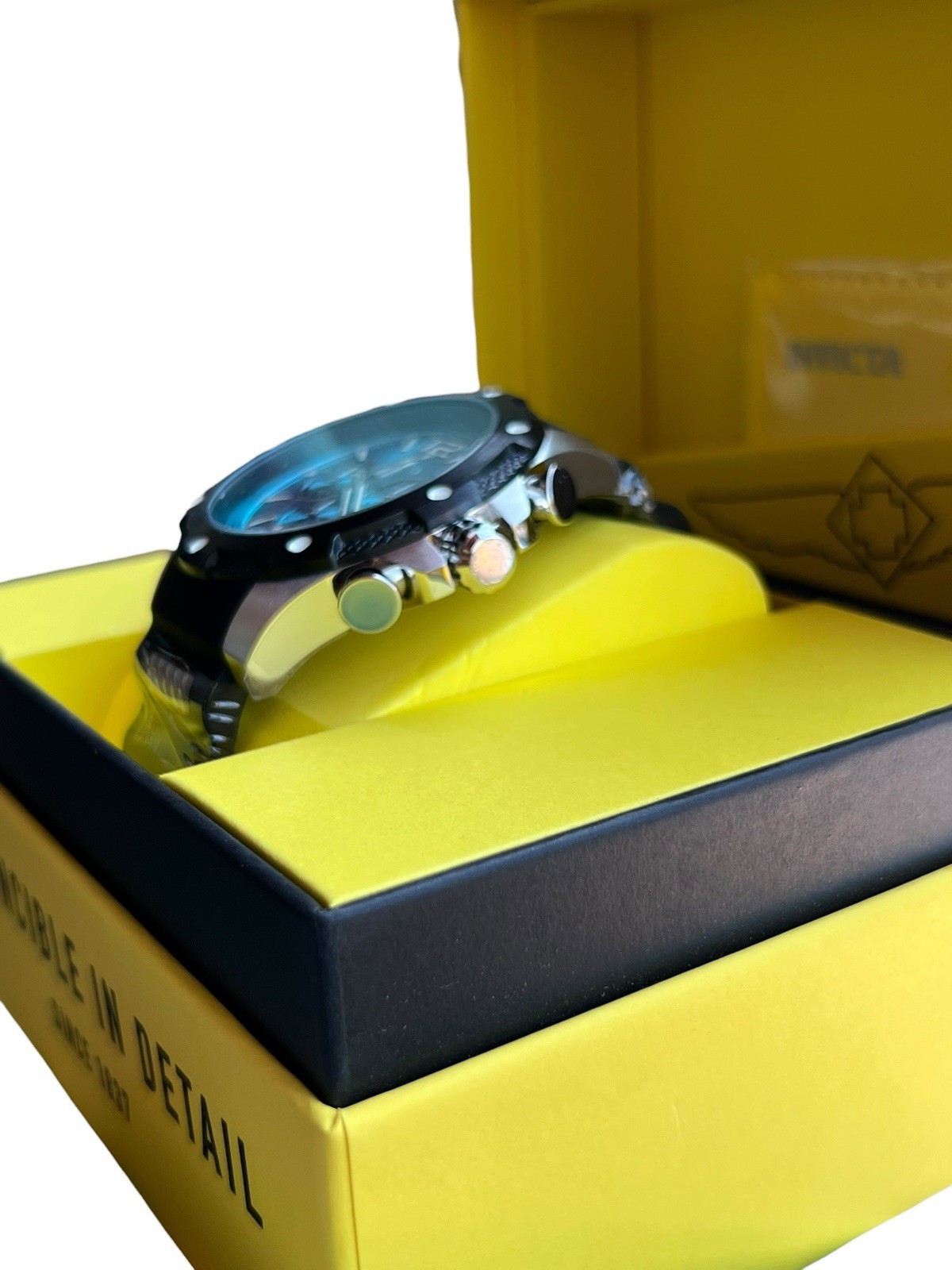 Invicta I Force Axis Men’s 50 MM Black With Blue Face Watch New