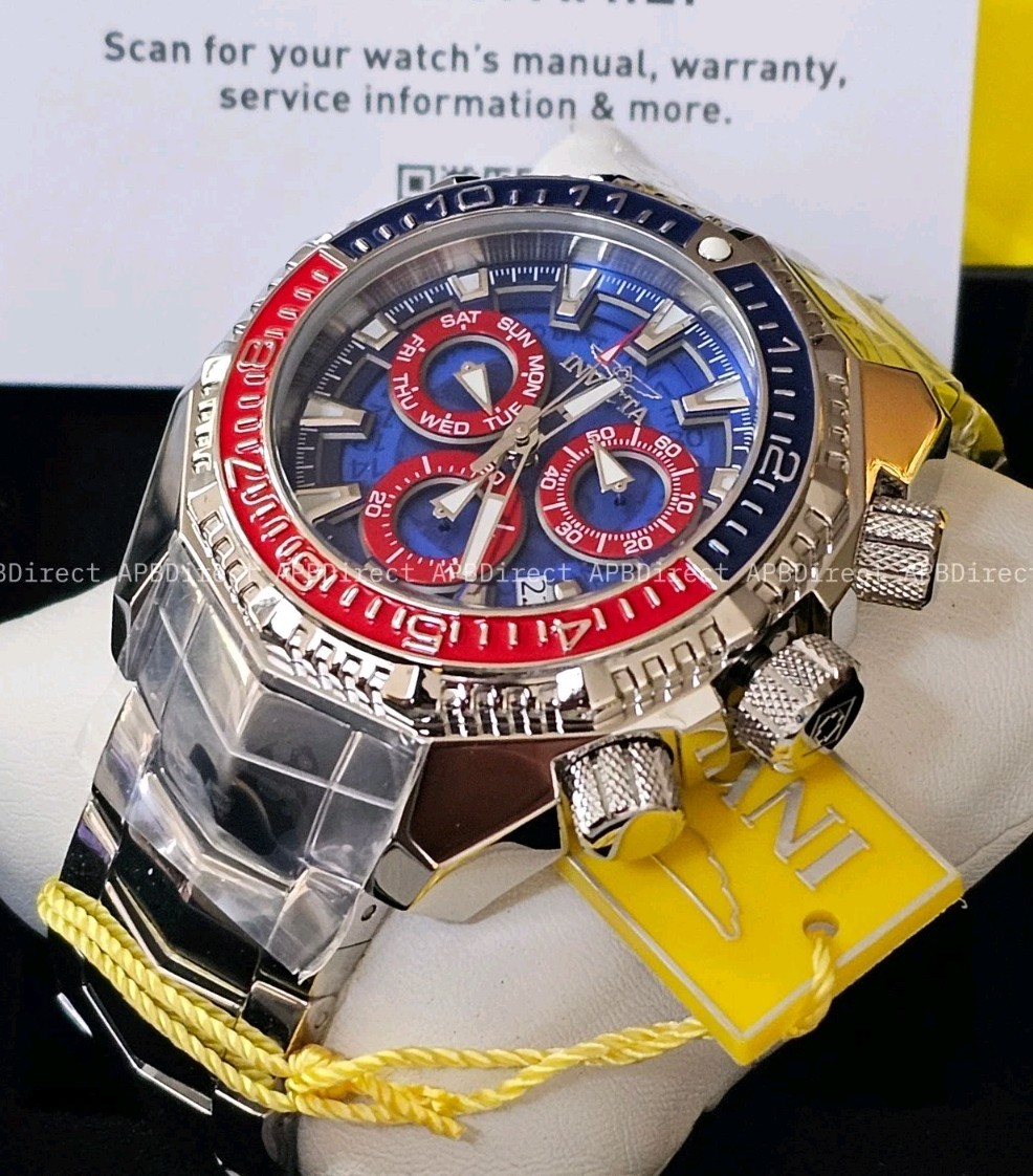 Invicta – AKULA – Swiss Z60 Chronograph 55mm High Polished SS Case – mens watch