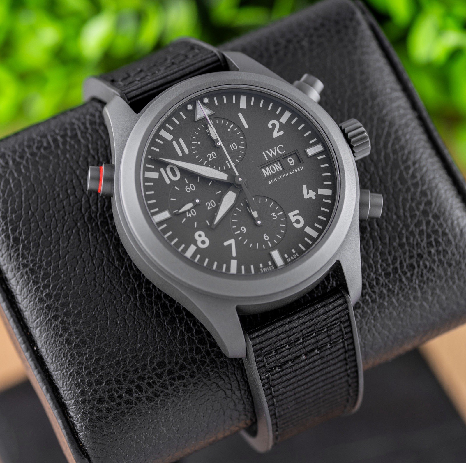 IWC Pilot’s Watch Double Chronograph Top Gun Ceratanium IW371815 w/ Box & Papers