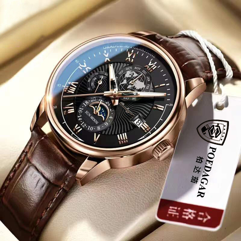 Men Watches Leather Watches Mens Quartz Wristwatch Men Sport Casual Male Watches