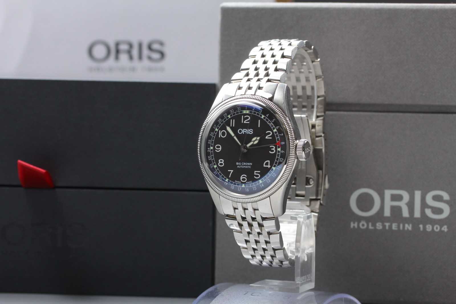 [w/Box, Paper] ORIS Big Crown Pointer Date 7741 Black Automatic Swiss Made Watch