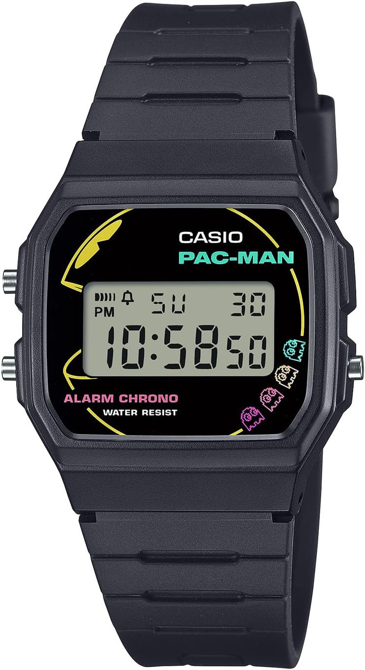 Casio Classic PAC-MAN Collaboration Wristwatch F-91WPC-1AJR Black from Japan