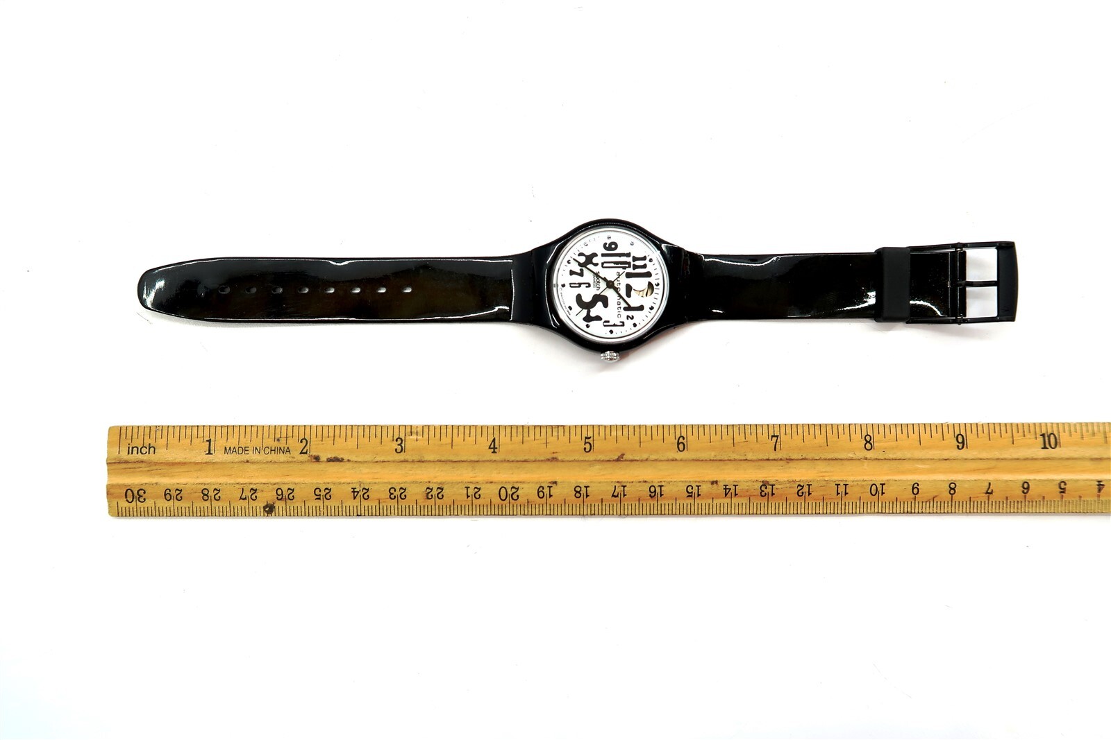 Swatch Automatic Watch BLACK BOARD SAB103 with Case & Papers 1995 NOS