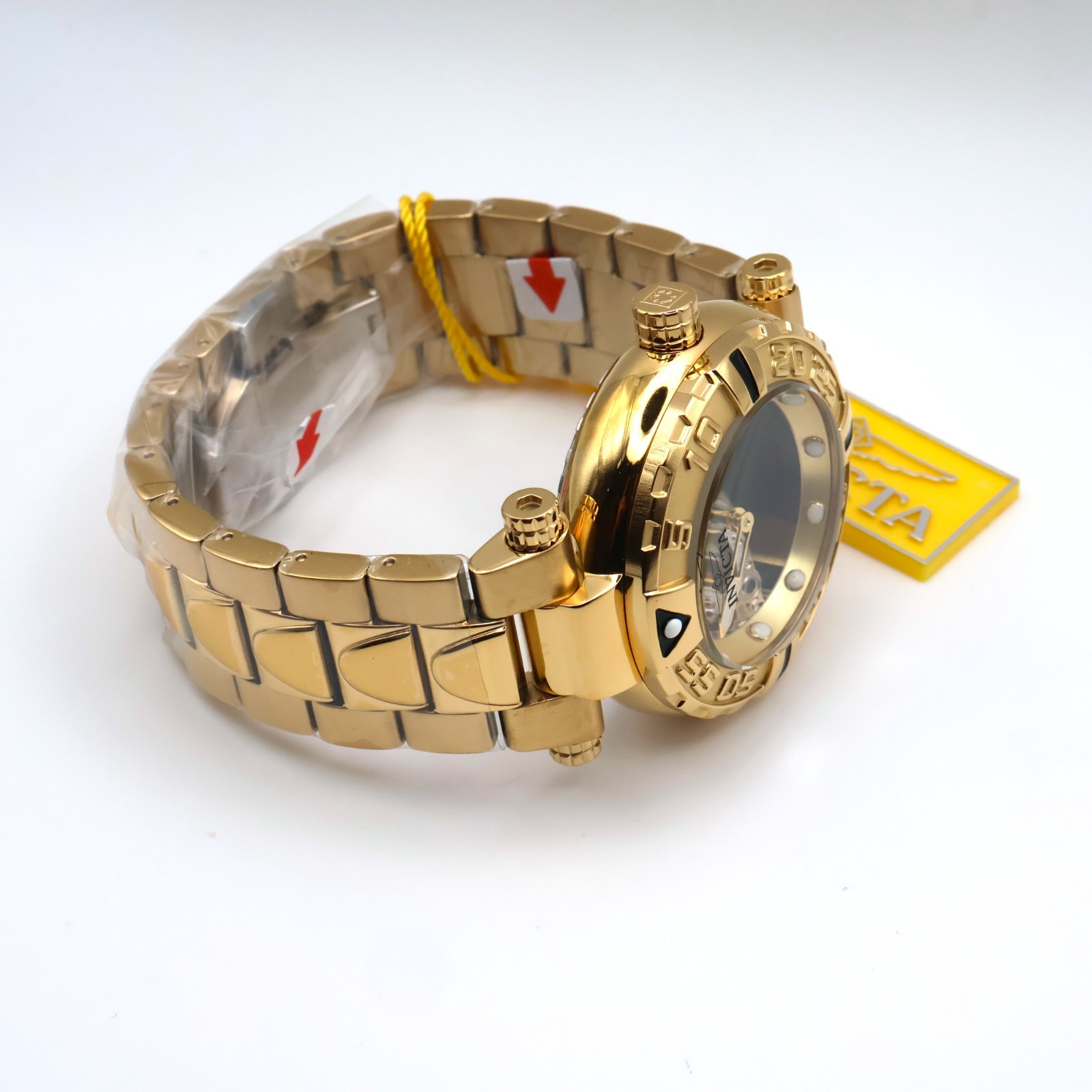 Invicta Subaqua Nebula Automatic Watch with Skeleton Dial — 47mm Gold (49506)