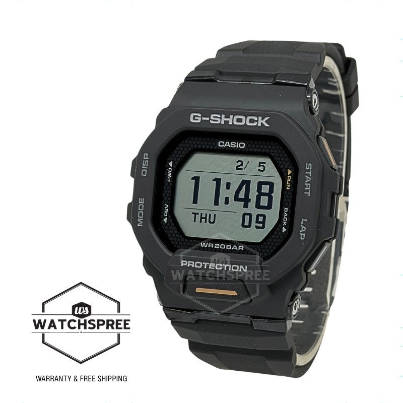 Casio G-Shock G-SQUAD Bluetooth® Black Resin Band Watch GBD200-1A1 GBD-200-1A1