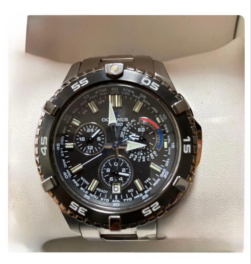 CASIO OCEANUS OCW-P500TDJ-1A1JF Solar Black Stainless Steel Watch From Japan