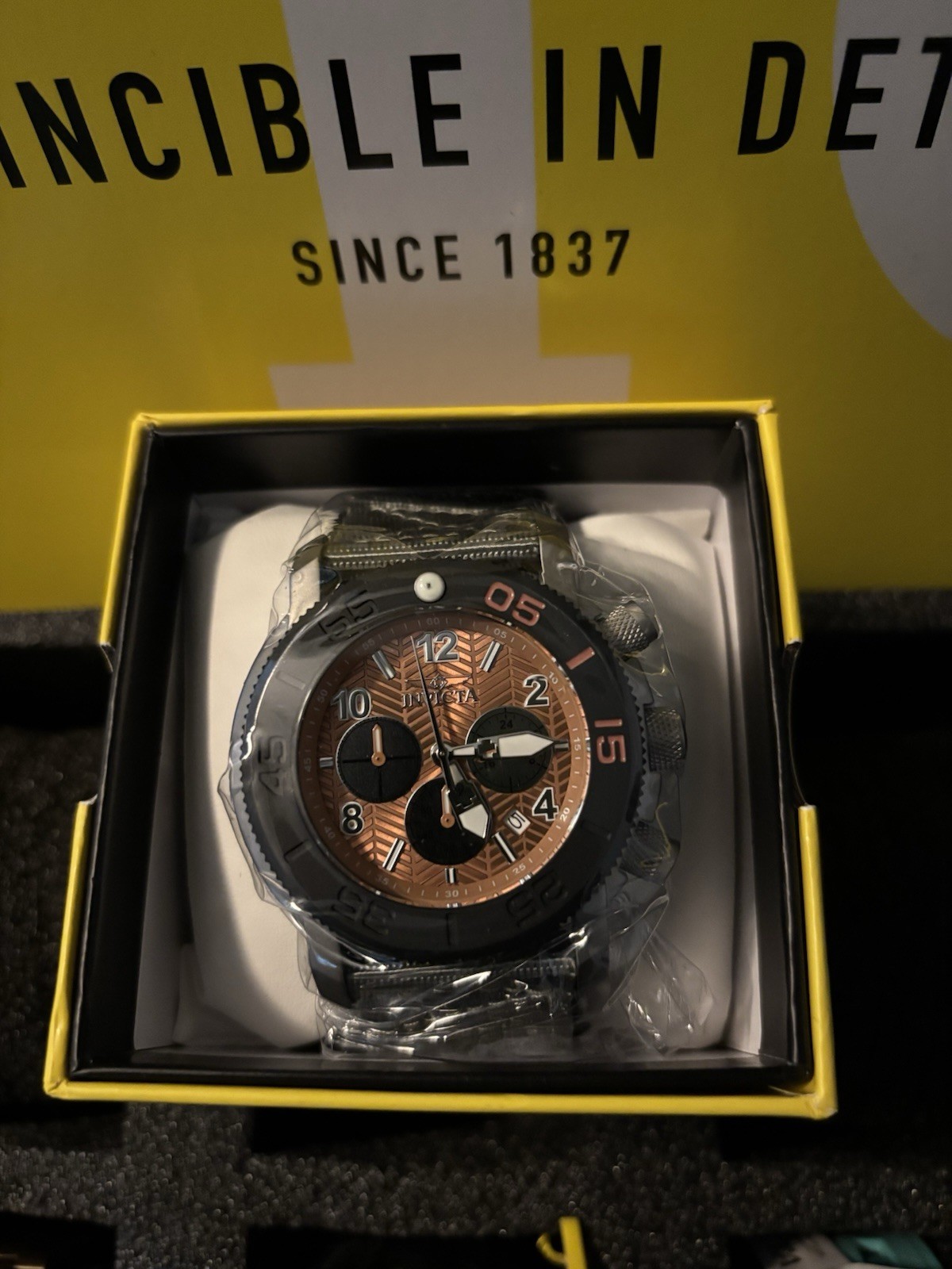 50094 Invicta Coalition Forces Sovereign OPS Men’s Watch-50mm Orange, Grey, Blk.